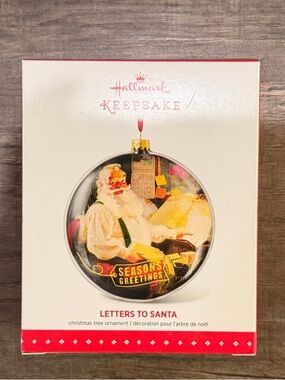 NEW IN BOX ‘Letters to Santa' Ornament - Red & White